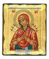 Virgin Mary with 7 Swords (100% Handpainted Icon - P Series)-Christianity Art