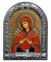 Virgin Mary with 7 Swords (Metallic icon - MC Series)-Christianity Art