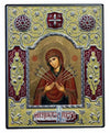 Virgin Mary with 7 Swords (Metallic icon - ME Series)-Christianity Art