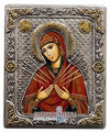 Virgin Mary with 7 Swords (Silver icon - G Series)-Christianity Art