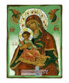 Virgin Vrefokratousa (Child Holding) (Aged - Silver Halo Icon - SWS Series)-Christianity Art