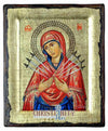 Virgin with 7 Swords (100% Handpainted Icon - P Series)-Christianity Art