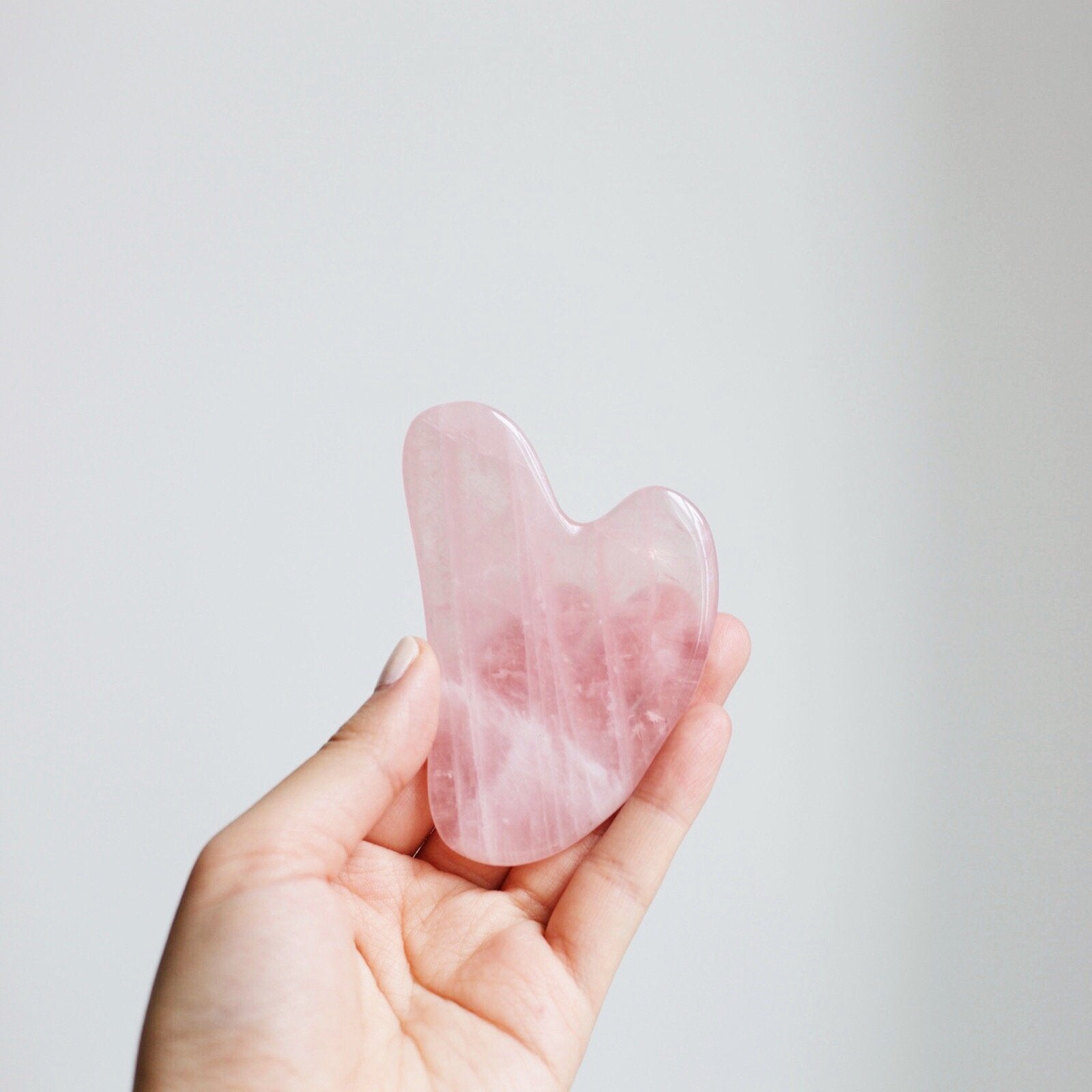 rose quartz gua sha tool