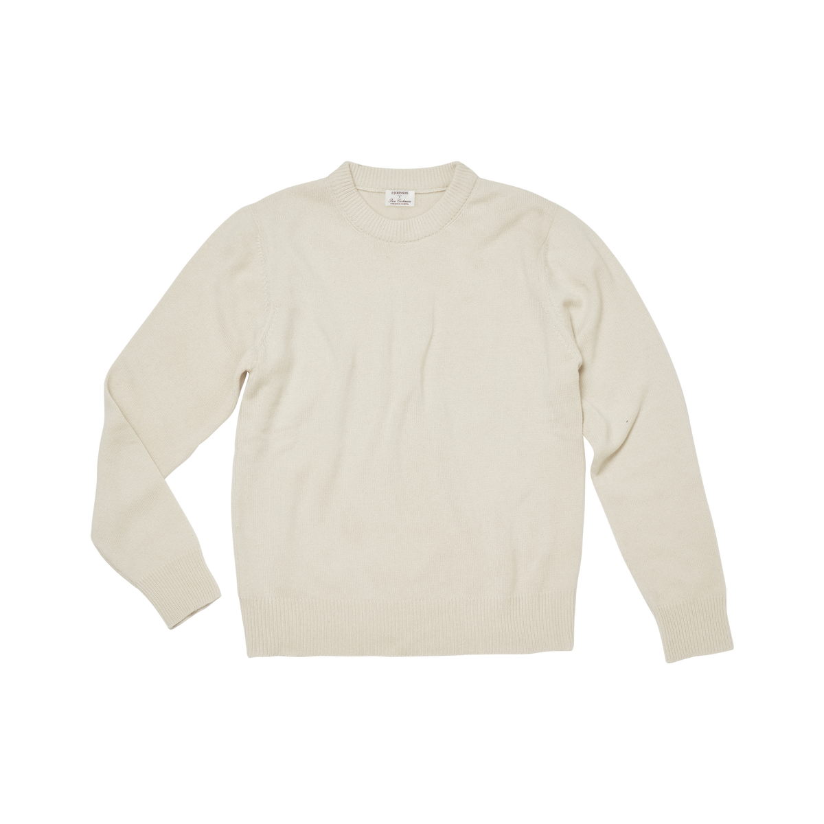 Off White Cashmere Crew Neck Sweater | P Johnson