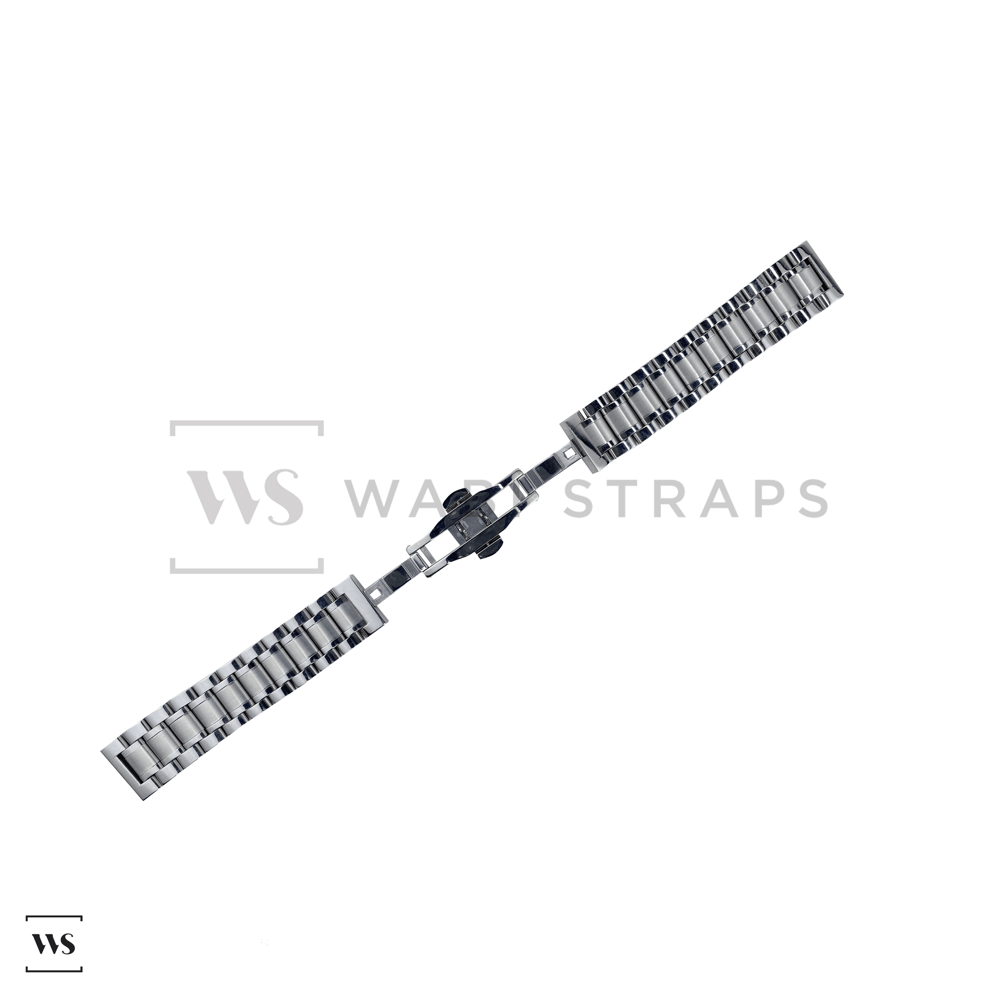22mm Polished Tapered Winghead SHARK Mesh watch band, V-Clasp – Russell  Jewellers