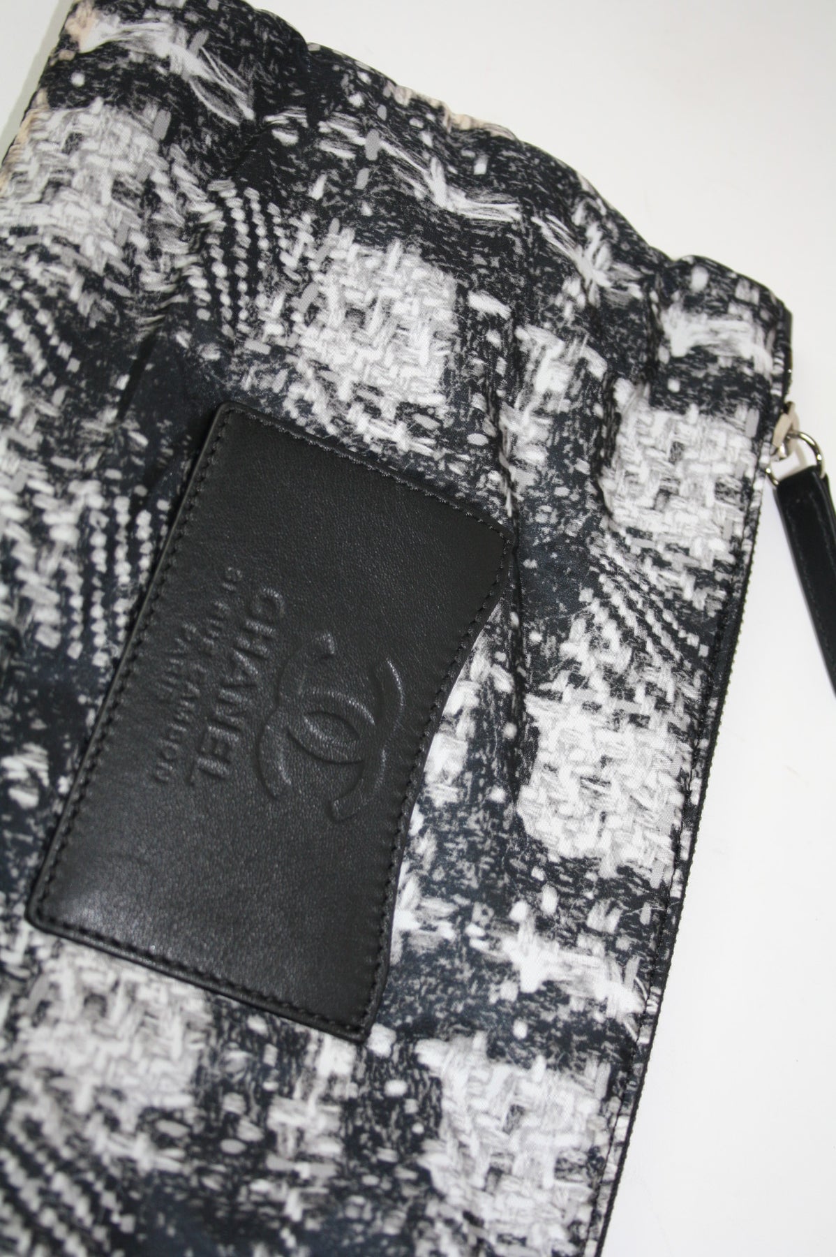 Chanel nylon tweed print flap bag | Iconics Preloved Luxury