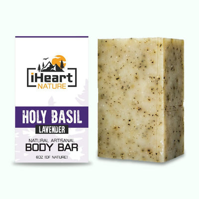 Holy Basil Soap for Face Body Adaptogenic Tulsi Herb Has Anti