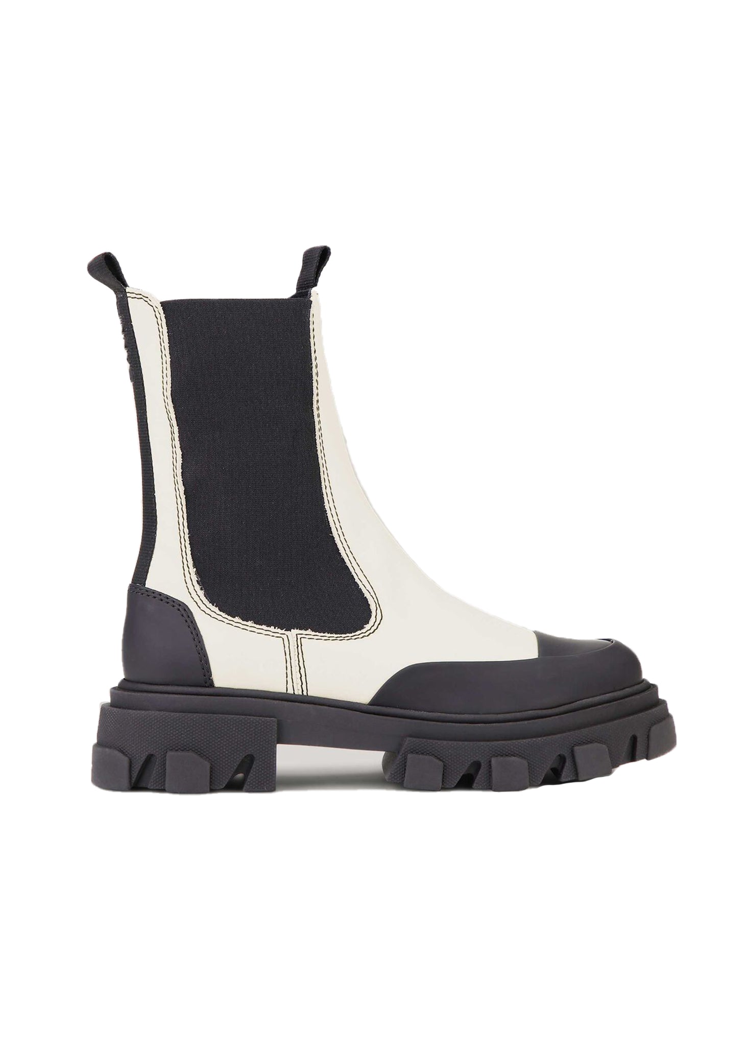 GANNI Oyster Gray Mid Chelsea Boots