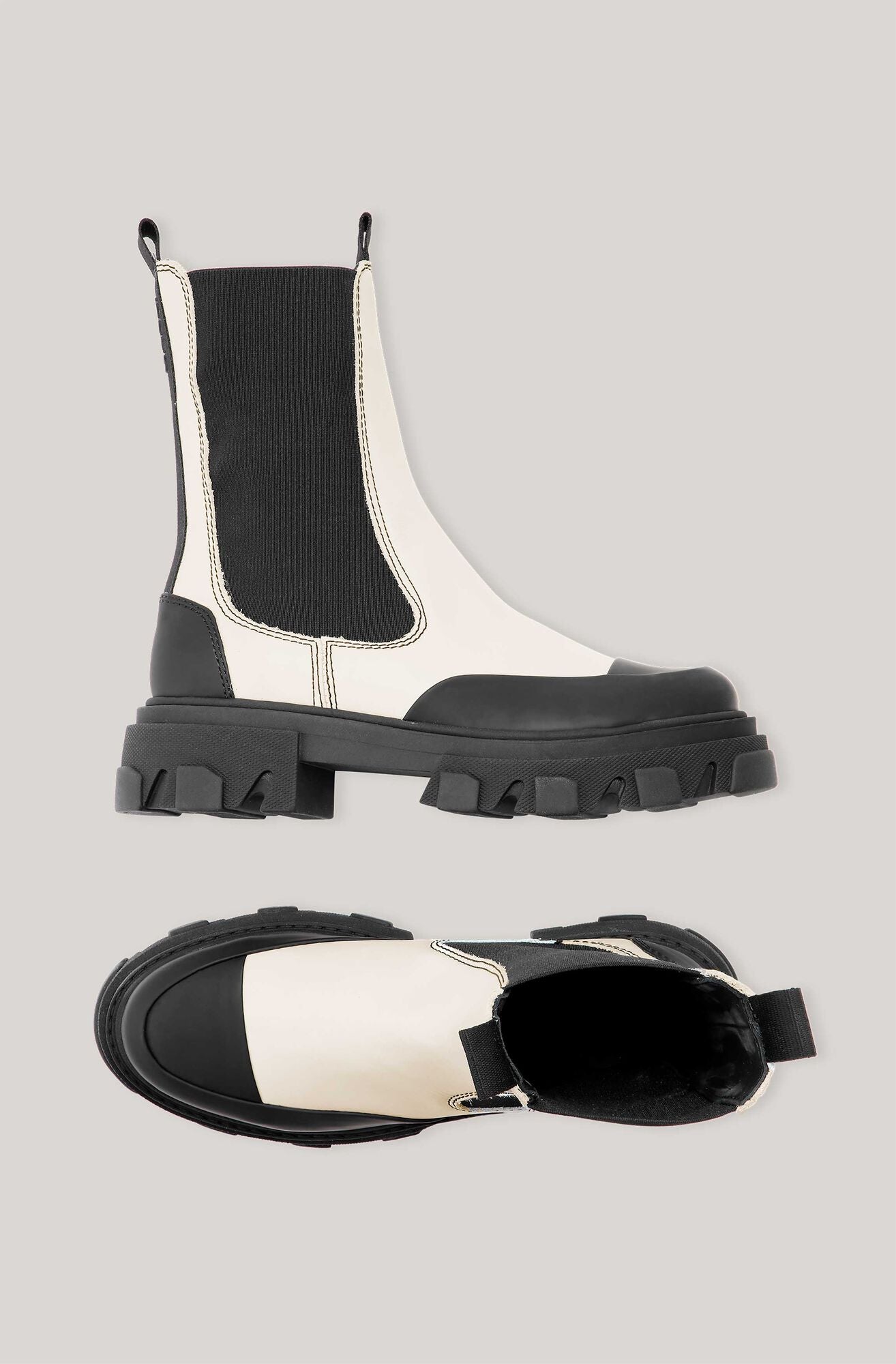 GANNI Oyster Gray Mid Chelsea Boots – Y2HOUSE