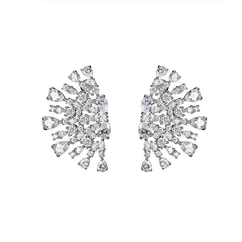 Blairsville Crystal Sun Rays Stud Drop Earrings – ANN VOYAGE
