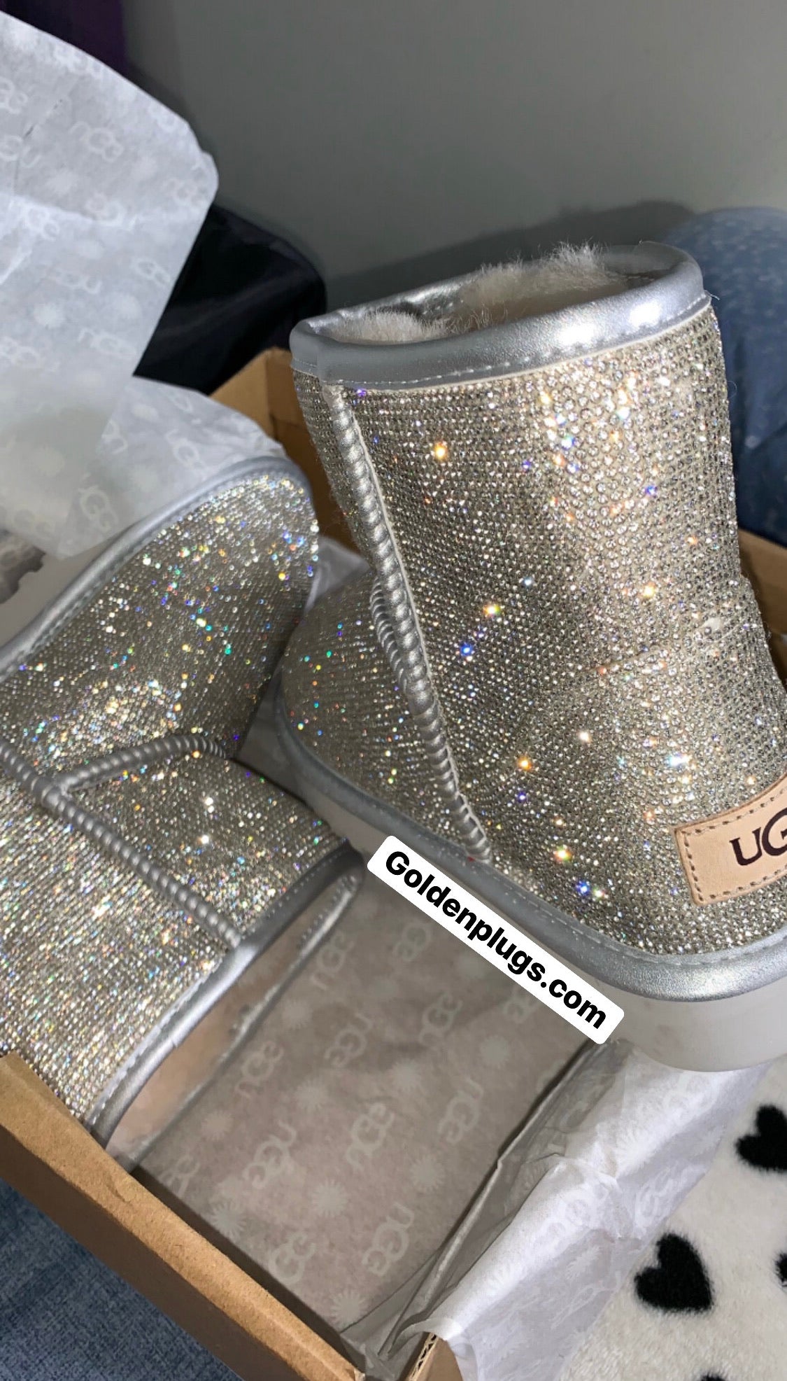 rose gold sequin uggs