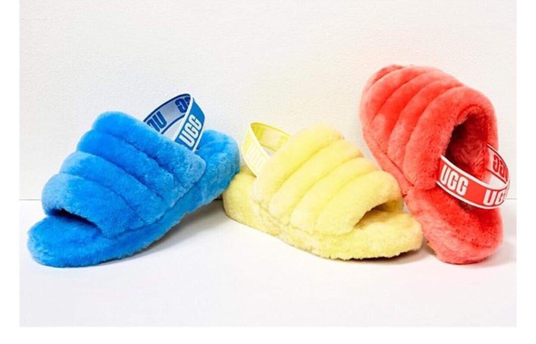 ugg slippers neon blue