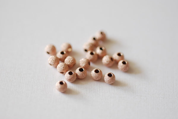 Gold Filled Round Stardust Beads Size 2mm, 3mm, 4mm, 5mm, 6mm, 8mm, 10mm,  12mm, 14mm, 16mm