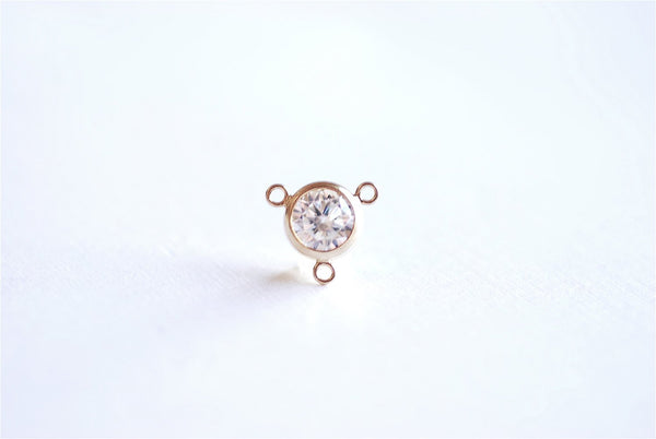 1 PC Bag of 7.5 mm 14K Gold Filled Flower Connector Charm with 2 mm Bezel (GFP100133)