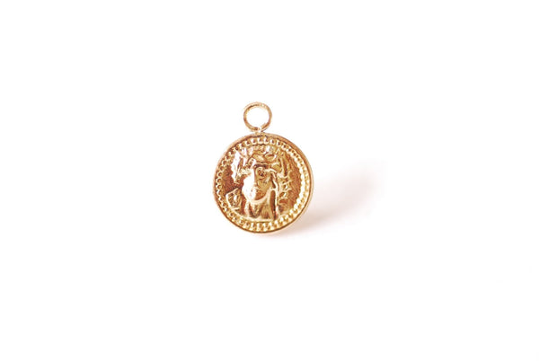 Wholesale Charms - 14k Gold Filled Virgin Mary Medallion Scalloped