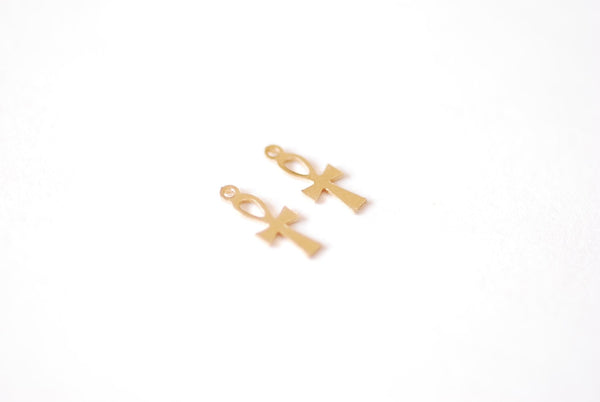 Wholesale Charms - 5 pcs Tiny Cross Charm, 14k Gold Filled Cross