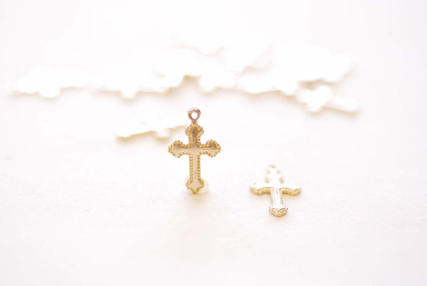 Round Rustic Cross Charms  Religious Jewelry Supplies – Small