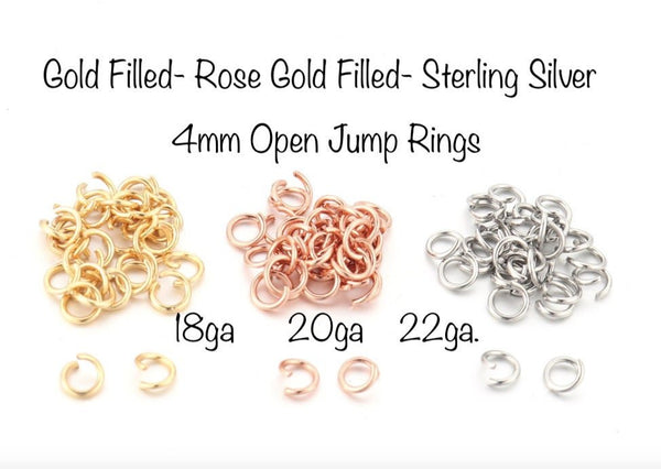 18 AWG Rose Gold Filled Jump Rings