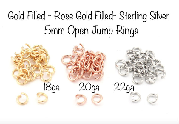 25 PIECES 14k Gold Filled OPEN Click and Lock Jump Rings 3mm 22gauge 2 –  HarperCrown