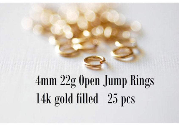 14/20 Gold Filled Open Jump Ring Round 22 Gauge Inside dimension 1.6-4.5 mm  USA