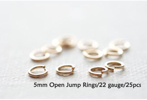 4mm Open Jump Rings / Jumprings (150 pcs / Gold / 22 Gauge) Charm