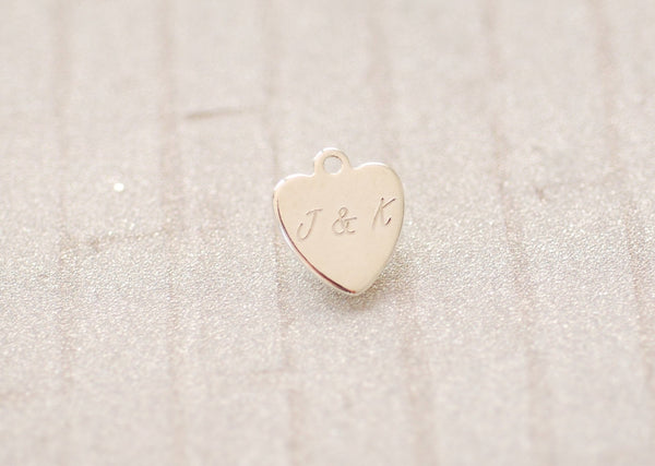 Personalized Letter V Slide Initial CZ Charm in Sterling Silver