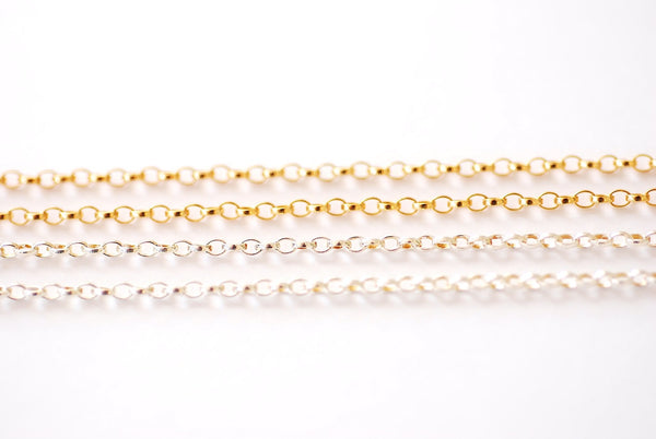 1.5mm Oval Long and Short Flat Chain l Wholesale Jewelry Findings