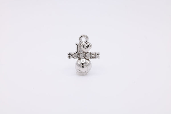 Hockey Sticks and Puck Wholesale Charm, 925 Sterling Silver, 602