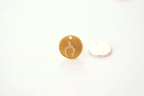 Small Gold Boobs Boobies Breast Disc Round Charm Vermeil 18kk gold pla –  HarperCrown