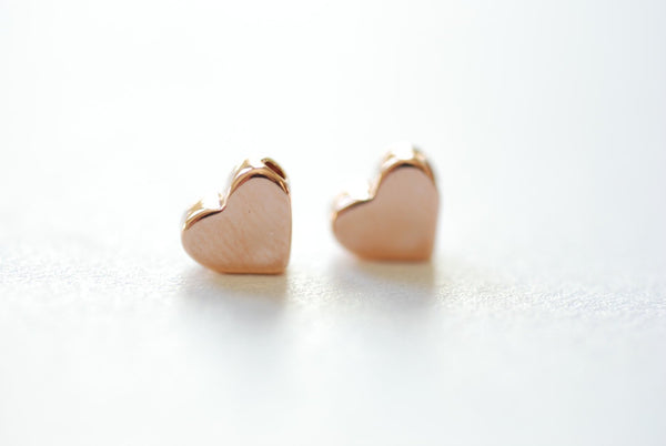 Wholesale Charms - 2pcs Matte Vermeil Rose Gold Heart Beads Charm- 18k gold  plated over Sterling Silver, Heart Bead Drilled Side to Side, Pink Rose  Gold Heart – HarperCrown