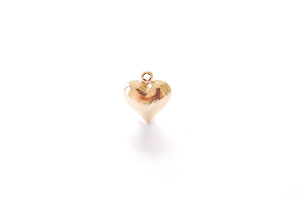 Mini Heart Spacer Bead - Brass Heart Charms - Gold Heart Pendant - Bra –  DOMEDBAZAAR