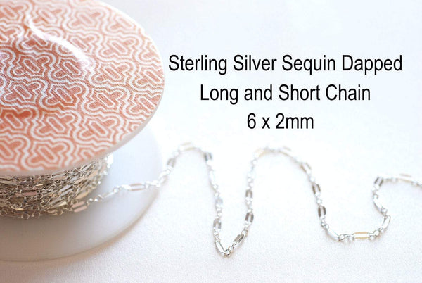 1.5mm Oval Long and Short Flat Chain l Wholesale Jewelry Findings