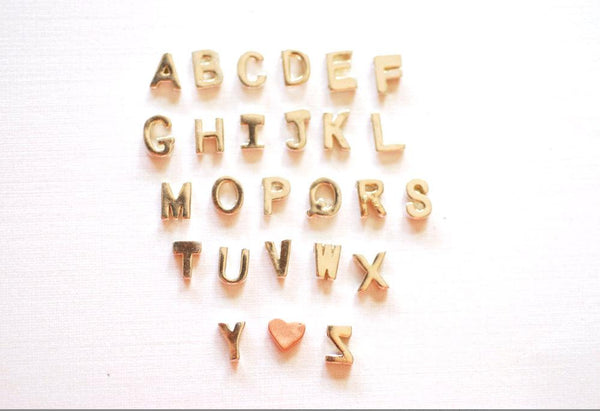 Gold Alphabet Charms (1 Charm)