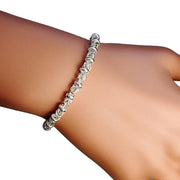 Handmade Silver Fancy Link Bracelet - Medium - Paul Wright Jewellery