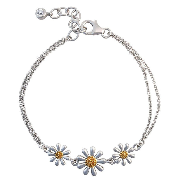 Silver Daisy Bangle  Hadleys of Lymington