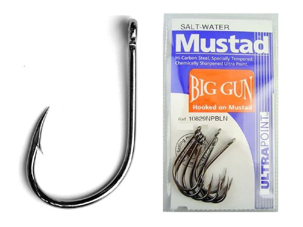 New Mustad 92611 Salt Water Fishing Hooks Size 1/0 - 8 Qty - Size 2 - 10 Qty