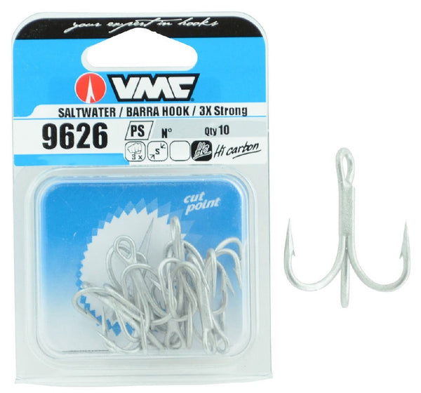 1000 pack - VMC #6-9626PS-4X-Strong Treble Hooks - Perma Steel -  O'Shaugnessy