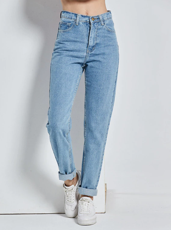 dark blue mum jeans