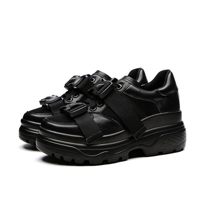 chunky black sneakers