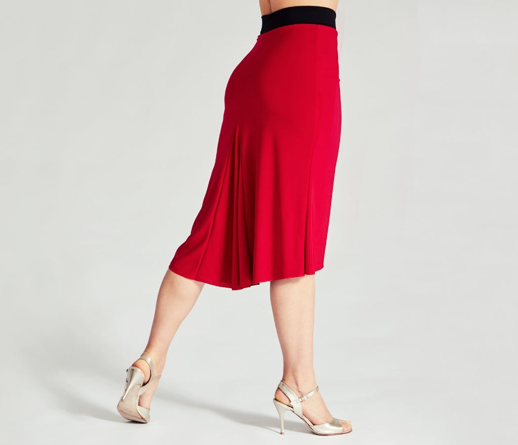 reversible tango skirt in red by coleccion berlin