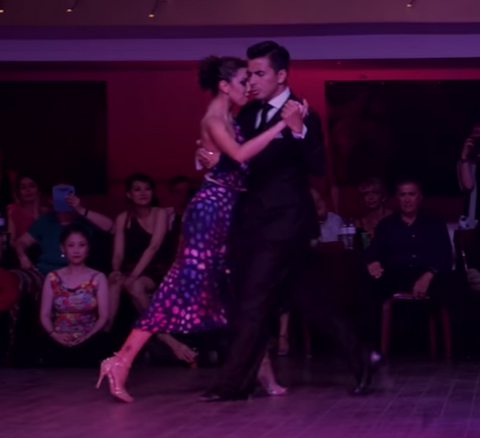 tango dancers Roxana Suarez and Sebastian Achaval dance Bahia Blanca.