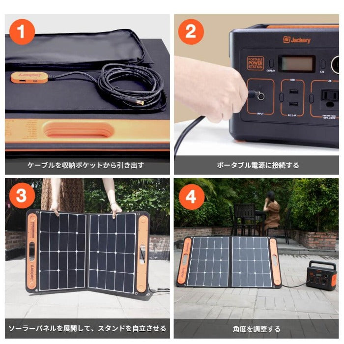 Jackery SolarSaga 100 ソーラーパネル 100W ジャクリの+inforsante.fr