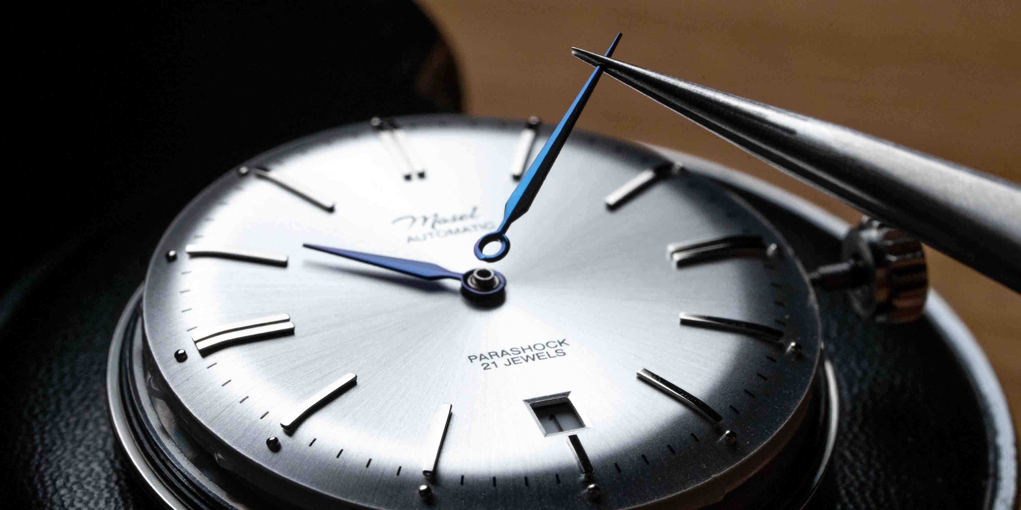 Install your steel blue hands onto your very own vintage watch