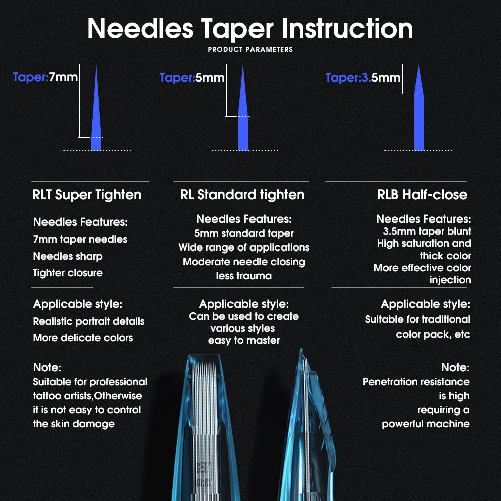 Buy 50pcs Mixed Assorted Tattoo Needles 10 Sizes3 5 7 9RL 5 7 9RS Online  in India  Etsy