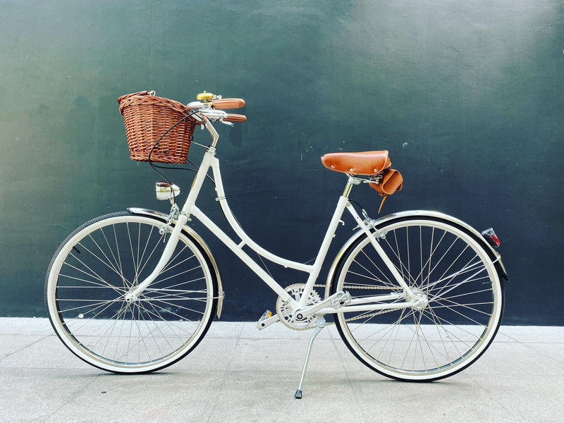 old fashioned bike with basket
