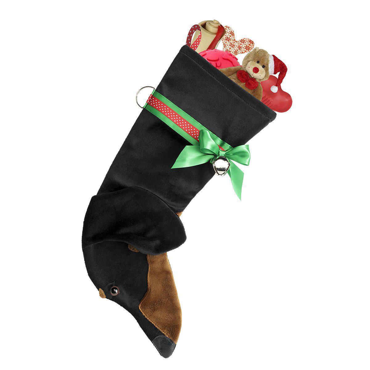 Black/Tan Dachshund Christmas Stocking