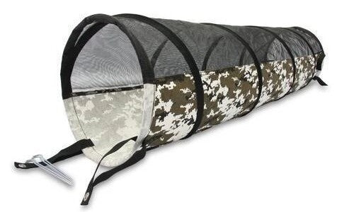 Camo Black And White Play Tunnel Dog Toy