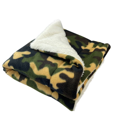 Camouflage Flannel Dog Blanket