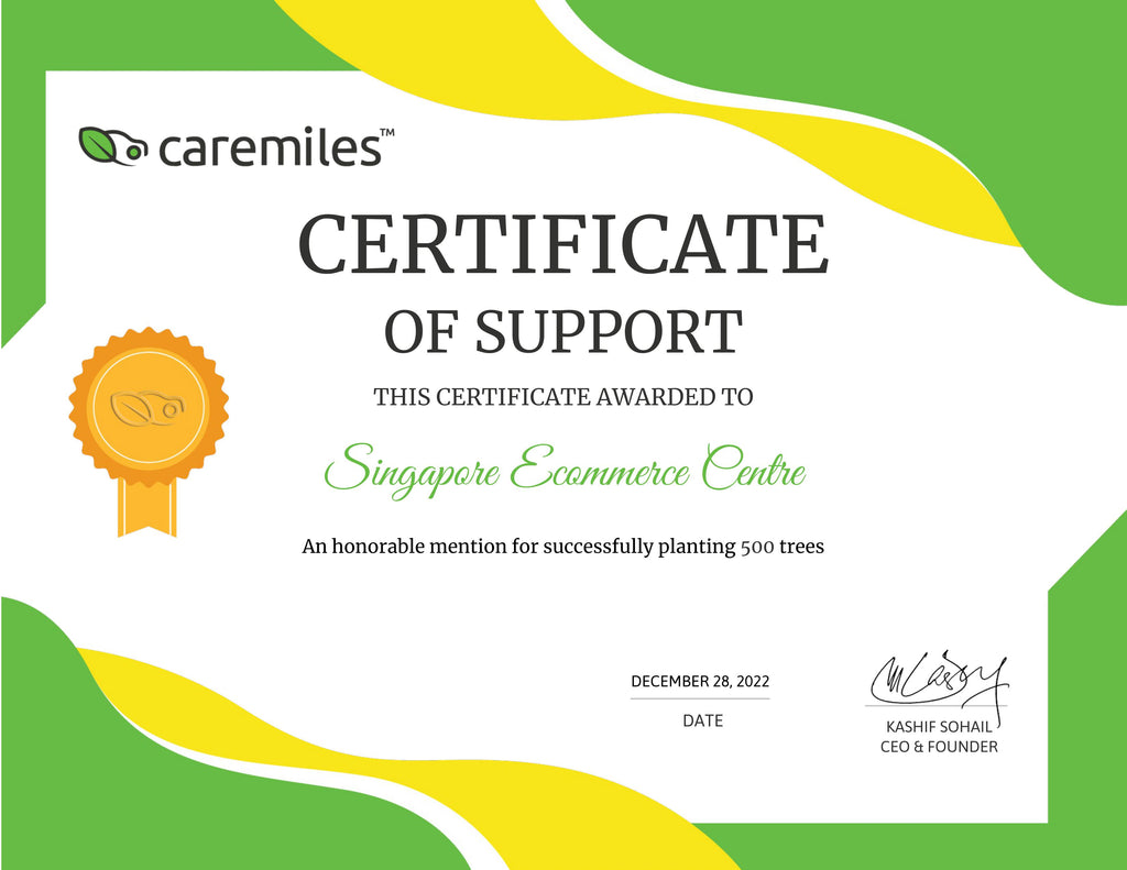 Singapore ecommerce centre caremiles certificate 