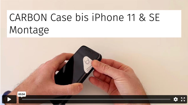 Zum Montagevideo für das Filono Carbon Case bis iPhone 11 hier klicken